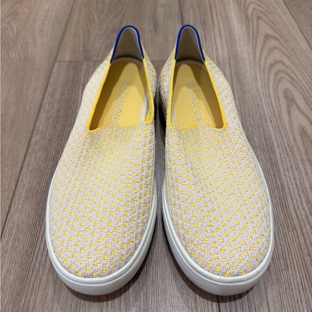 Rothy's Yellow and Cream Slip-On Shoes
